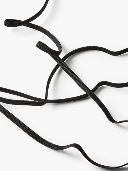 John Lewis Elastic, 4mm, Black - view 2, Black