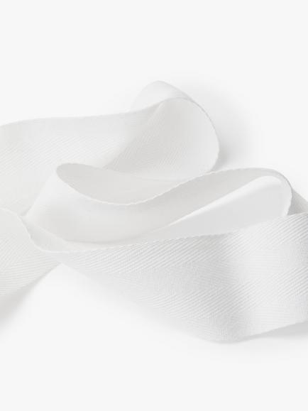 John Lewis Herringbone Tape, 50mm - view 2, White