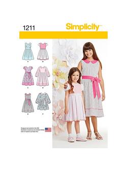 Simplicity Children's Dress Sewing Pattern, 1211, 