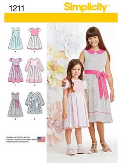 Simplicity Children's Dress Sewing Pattern, 1211, 