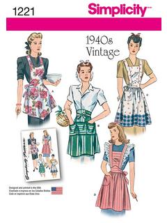 Simplicity Craft Apron Sewing Pattern, 1221, A
