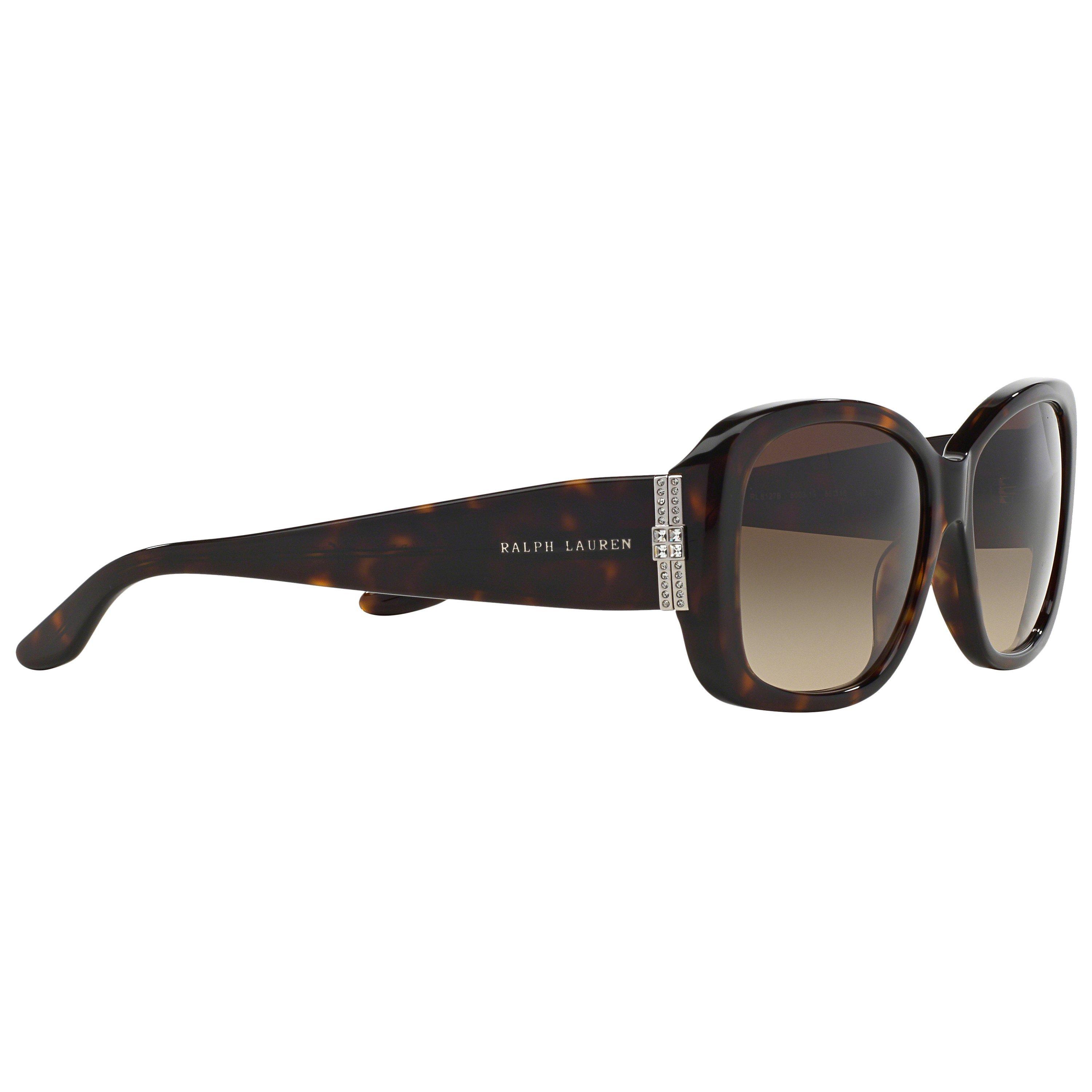 Product image 11 of 11, which shows Ralph Lauren RL8127B Rectangular Sunglasses, Dark Havana