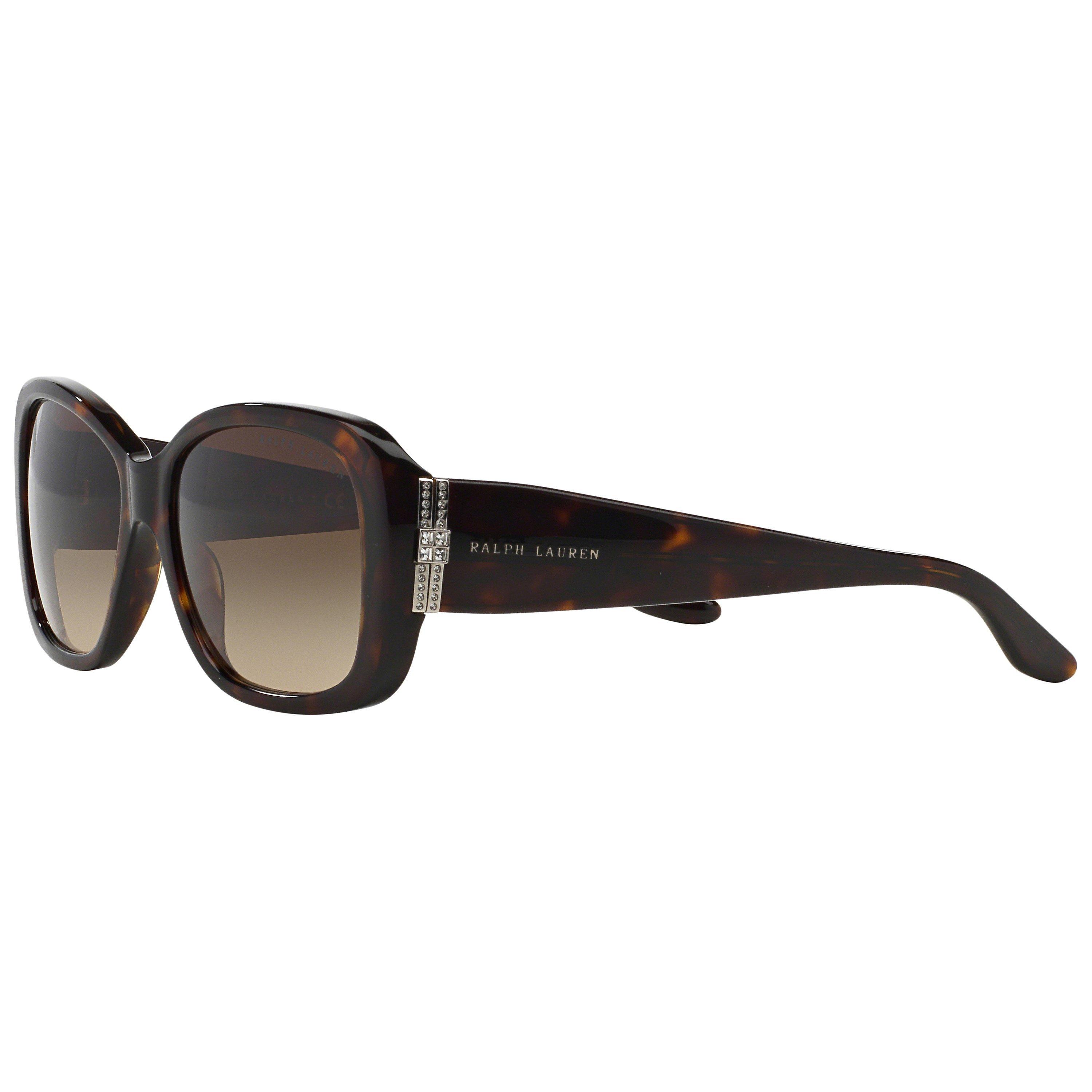 Product image 2 of 11, which shows Ralph Lauren RL8127B Rectangular Sunglasses, Dark Havana
