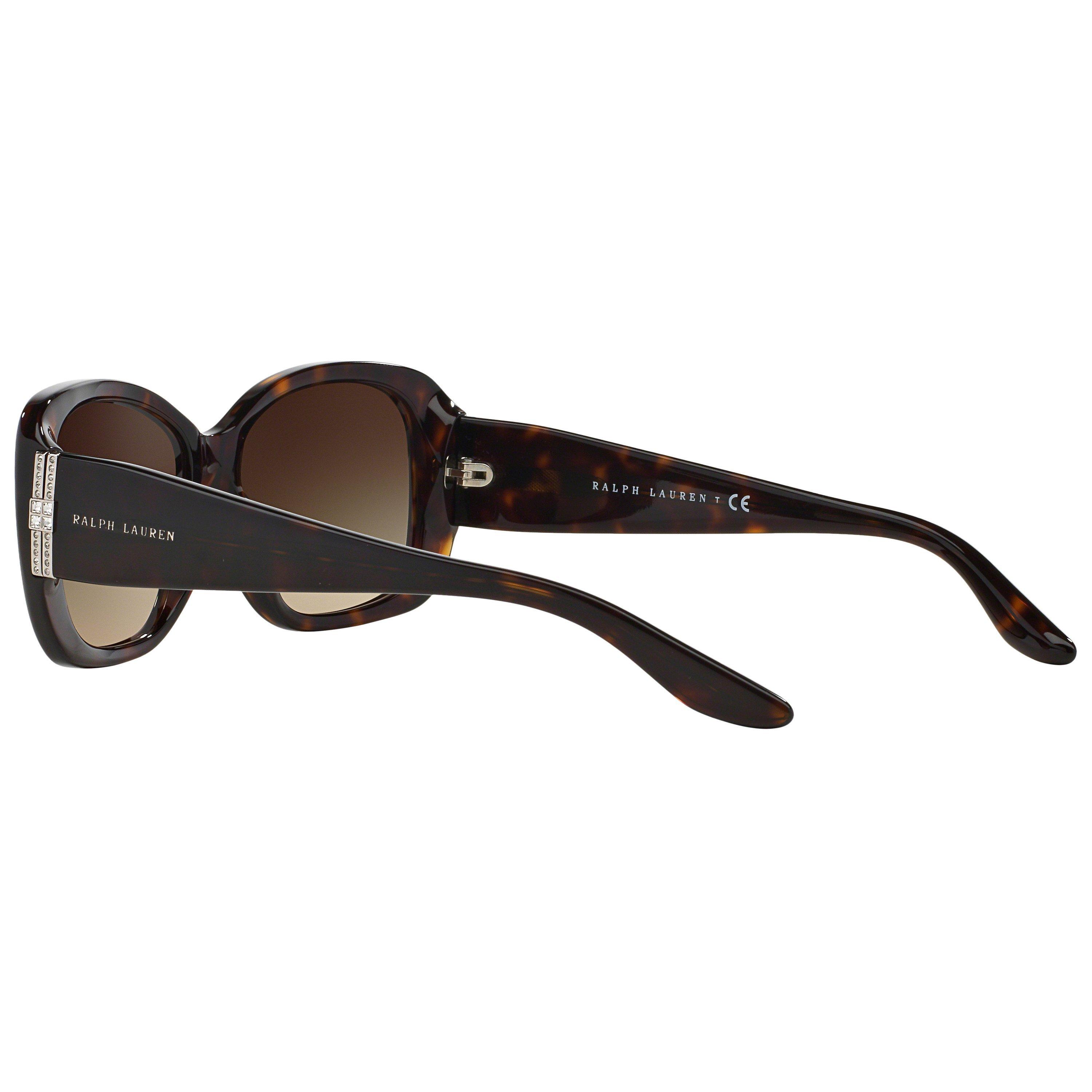 Product image 5 of 11, which shows Ralph Lauren RL8127B Rectangular Sunglasses, Dark Havana
