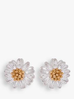 Estella Bartlett Mini Wildflower Silver Plated Earrings, Silver, Silver