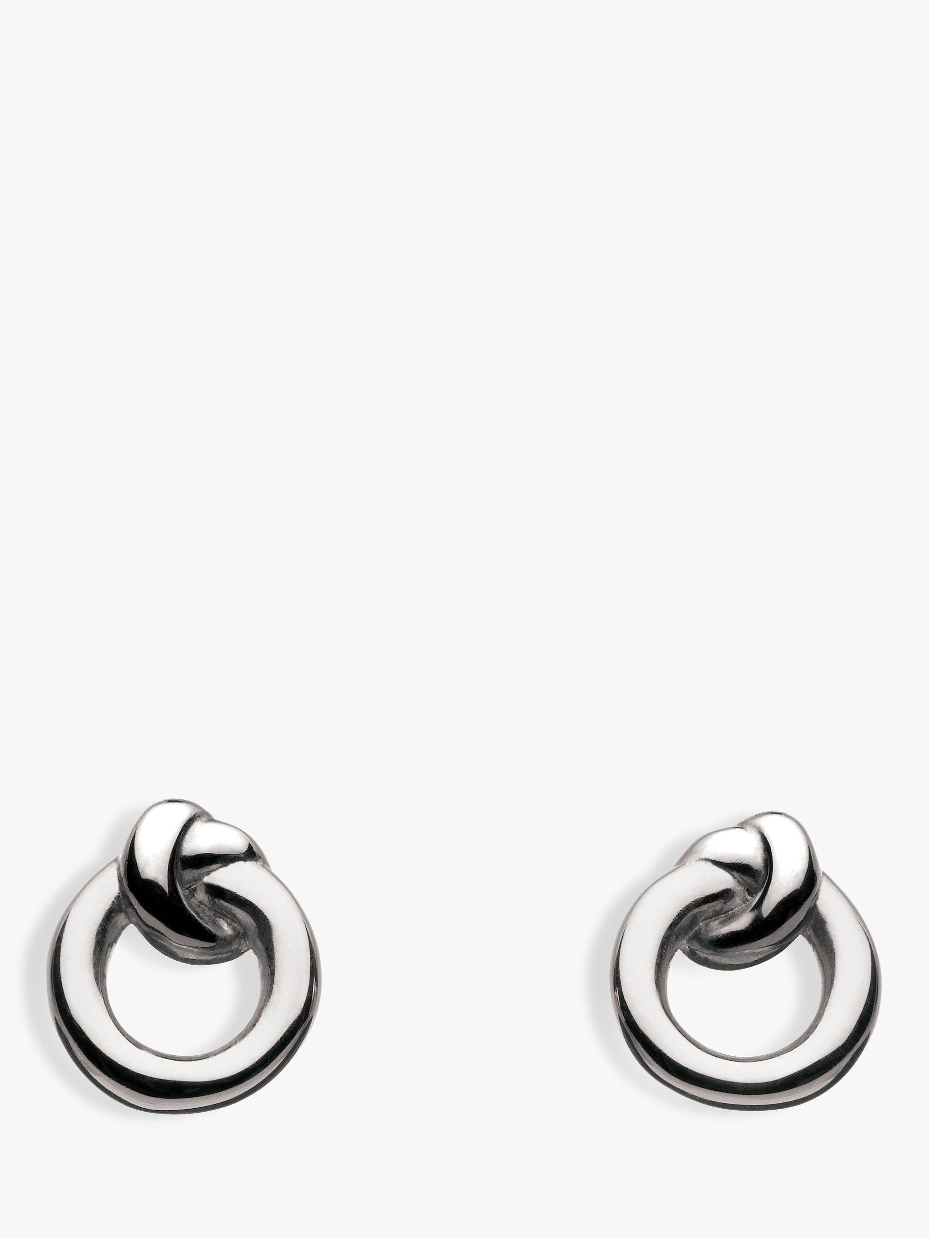 Kit Heath Sterling Silver Knot Stud Earrings, Silver