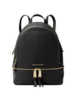 MICHAEL Michael Kors Rhea Leather Backpack, Black