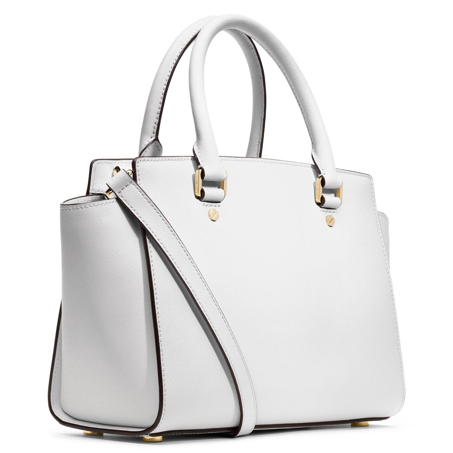 MICHAEL Michael Kors Selma Saffiano Medium Leather Satchel MICHAEL Michael Kors Selma Saffiano Medium Leather Satchel