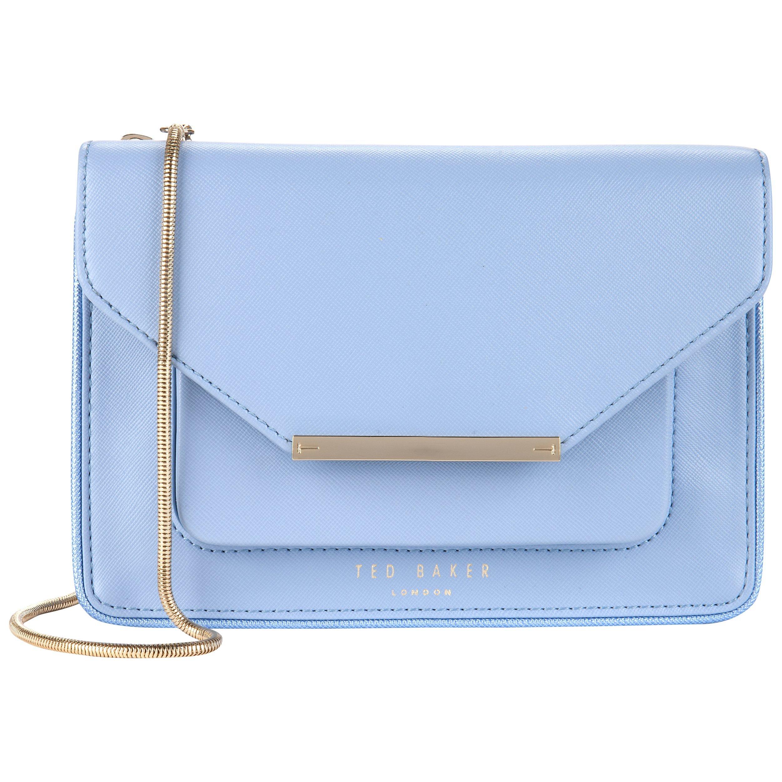 Ted Baker Isla Crosshatch Clutch Bag, Blue