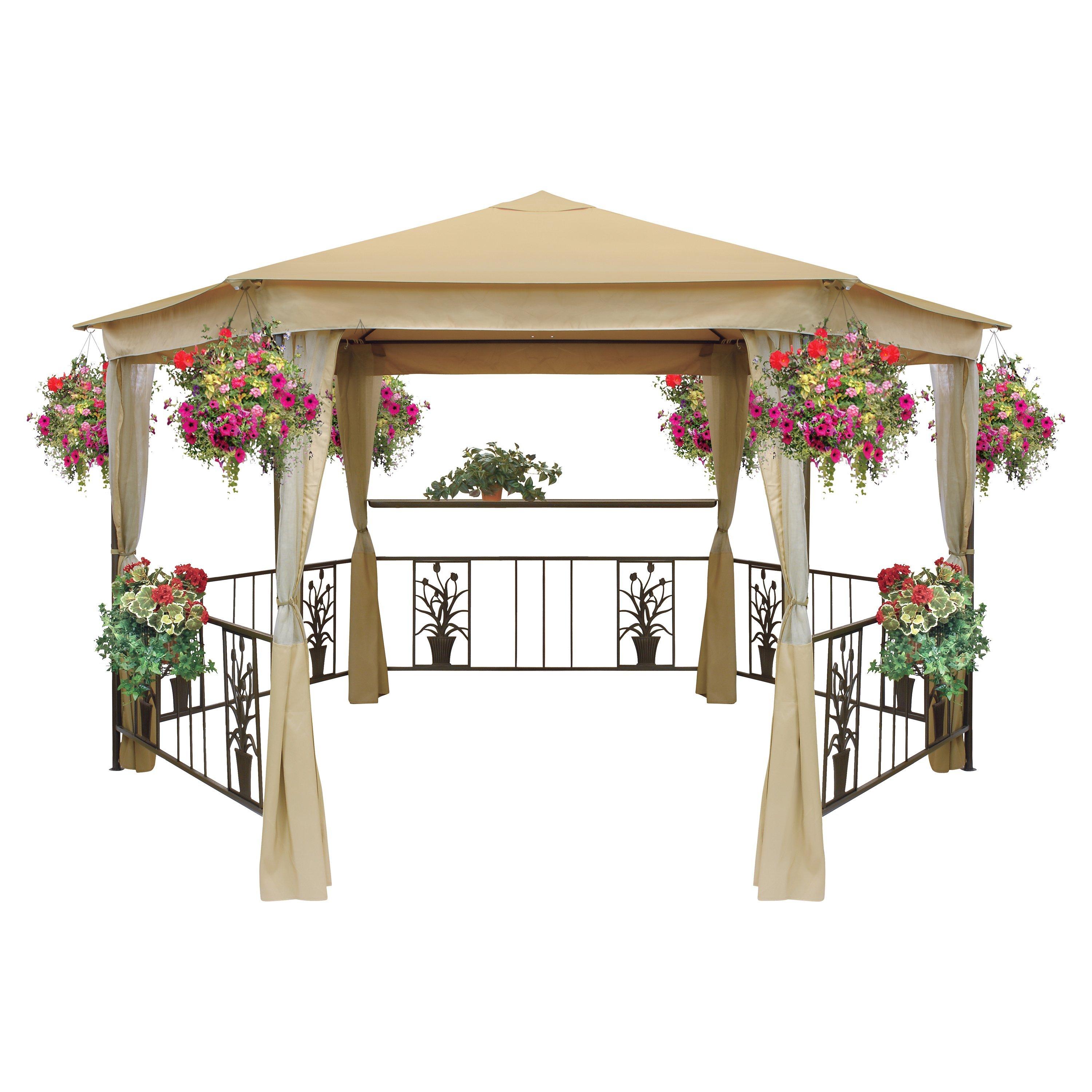 Suntime Majestic Gazebo with Net Flower Basket