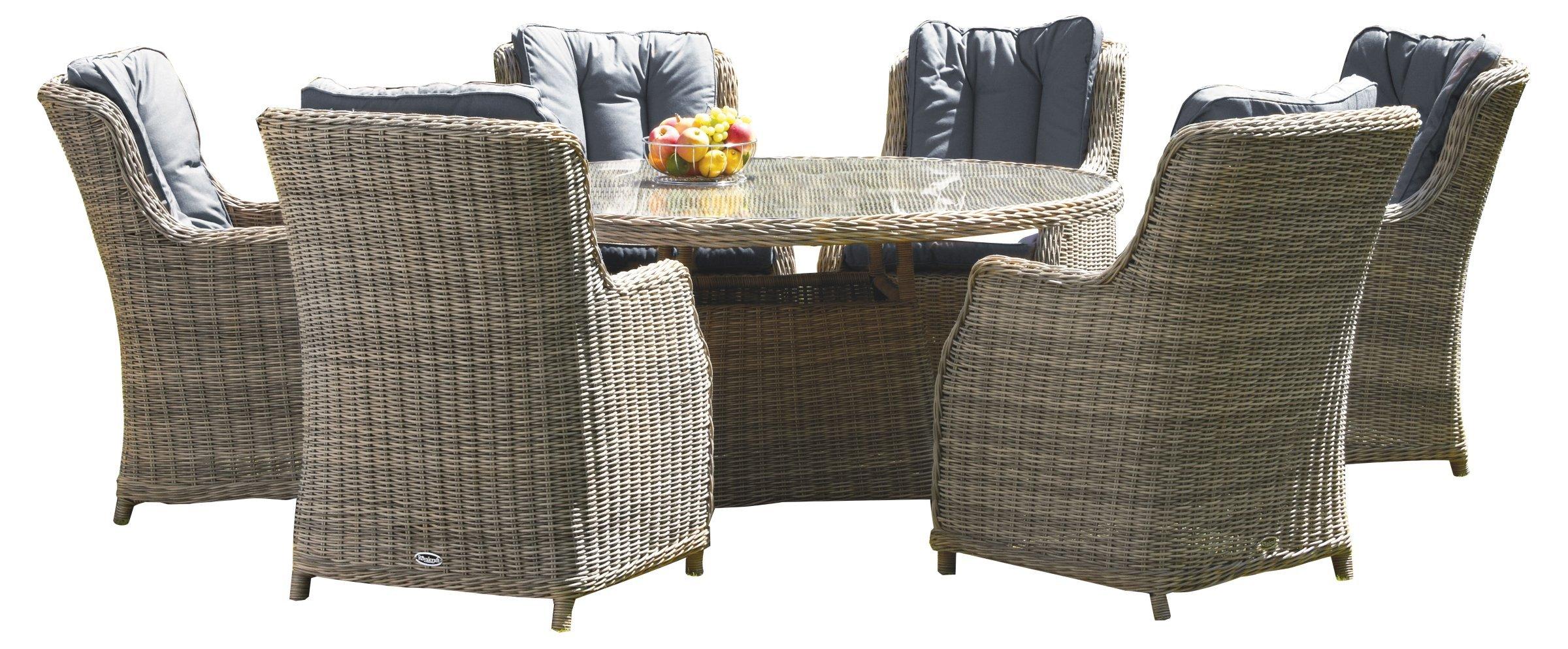 Royalcraft Wentworth 6-Seater Garden Dining Set with Cushions