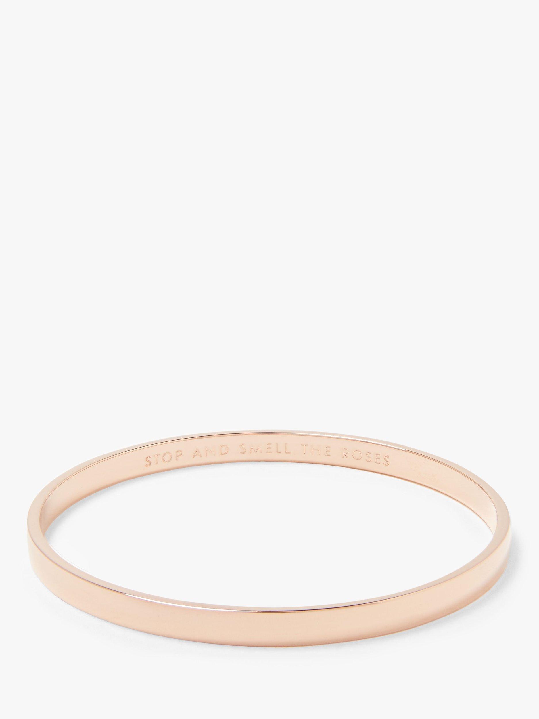 Product image 1 of 2, which shows kate spade new york Stop and Smell The Roses Bangle, Rose Gold