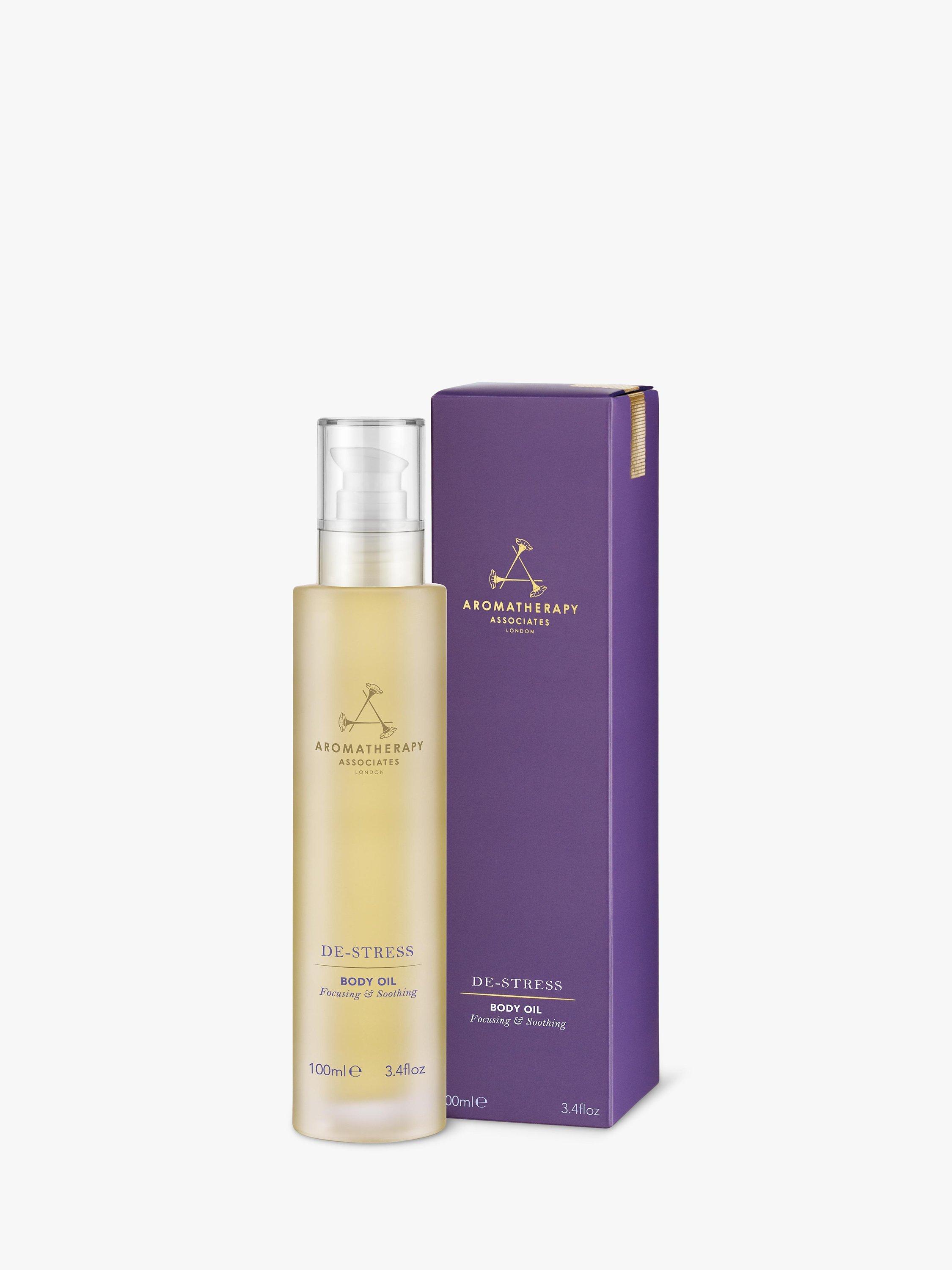 Product image 1 of 4, which shows Aromatherapy Associates De-Stress Massage & Body Oil, 100ml