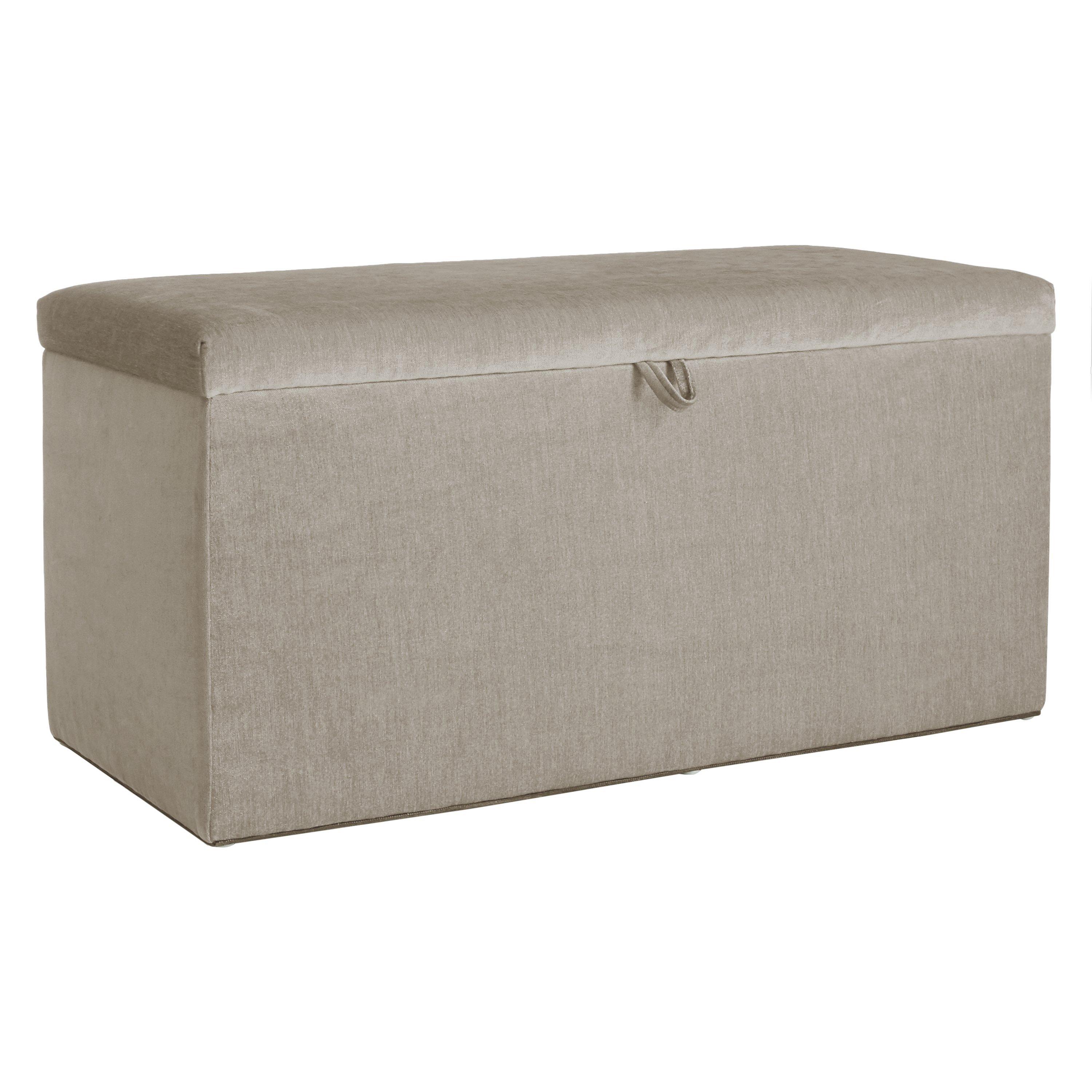 John Lewis & Partners Emily Ottoman Blanket Box, Grey