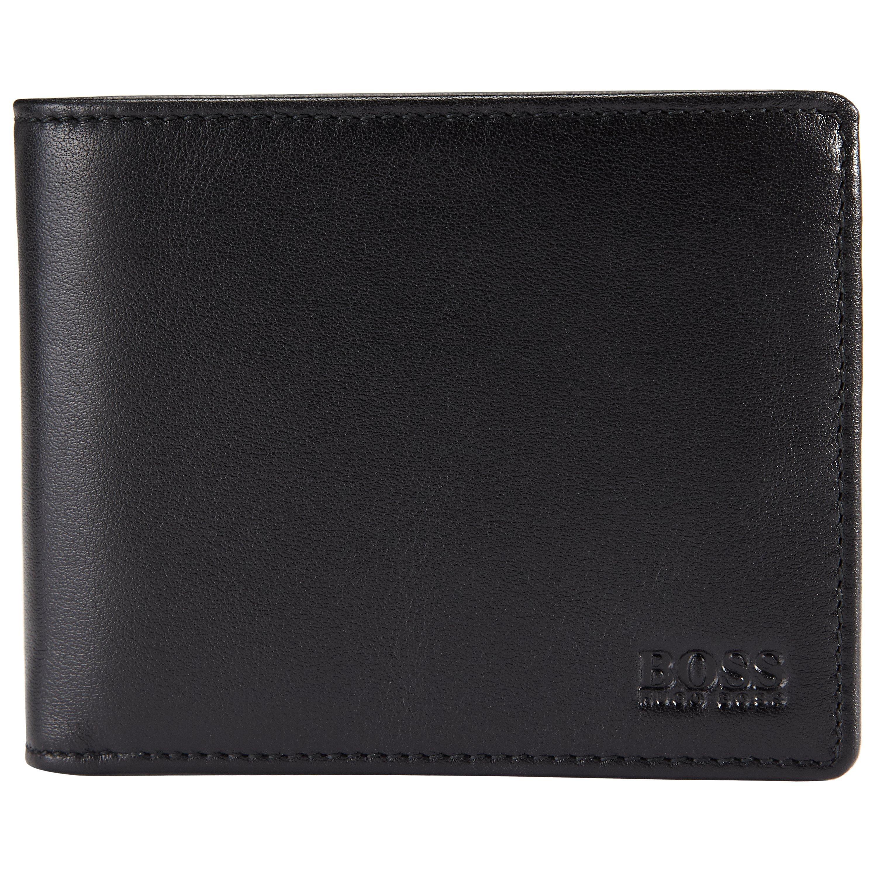 BOSS Asolo Bi fold Leather Wallet Black