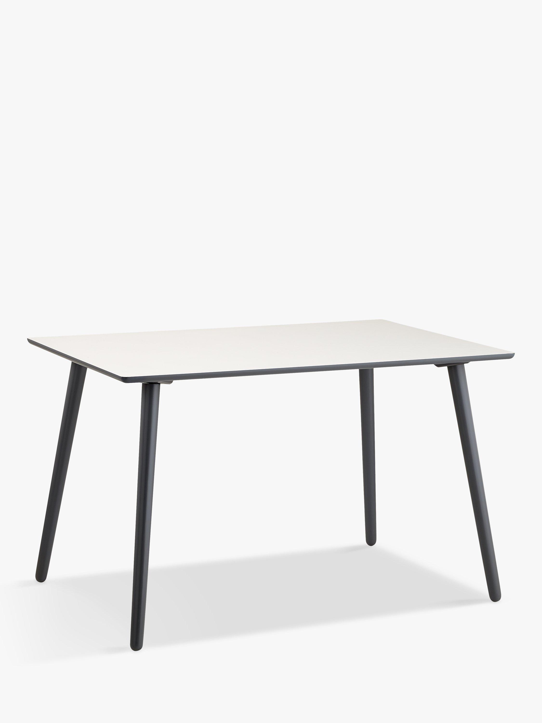 House by John Lewis Luna 4 Seater Laminate Dining Table, White/Grey