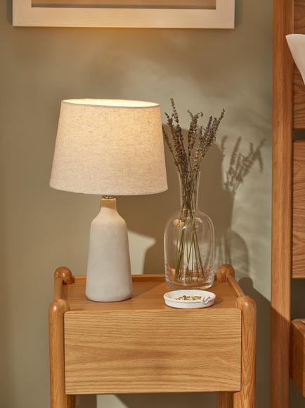 John Lewis Linney Concrete Table Lamp - view 2, Natural