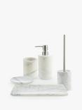 John Lewis White Marble Bathroom Accessories, White