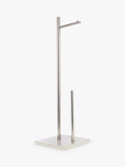 John Lewis White Marble Toilet Butler, White