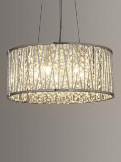 John Lewis Emilia Large Crystal Ceiling Light, Chrome