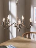 John Lewis Wakefield 5 Arm Chandelier Ceiling Light, Satin Nickel