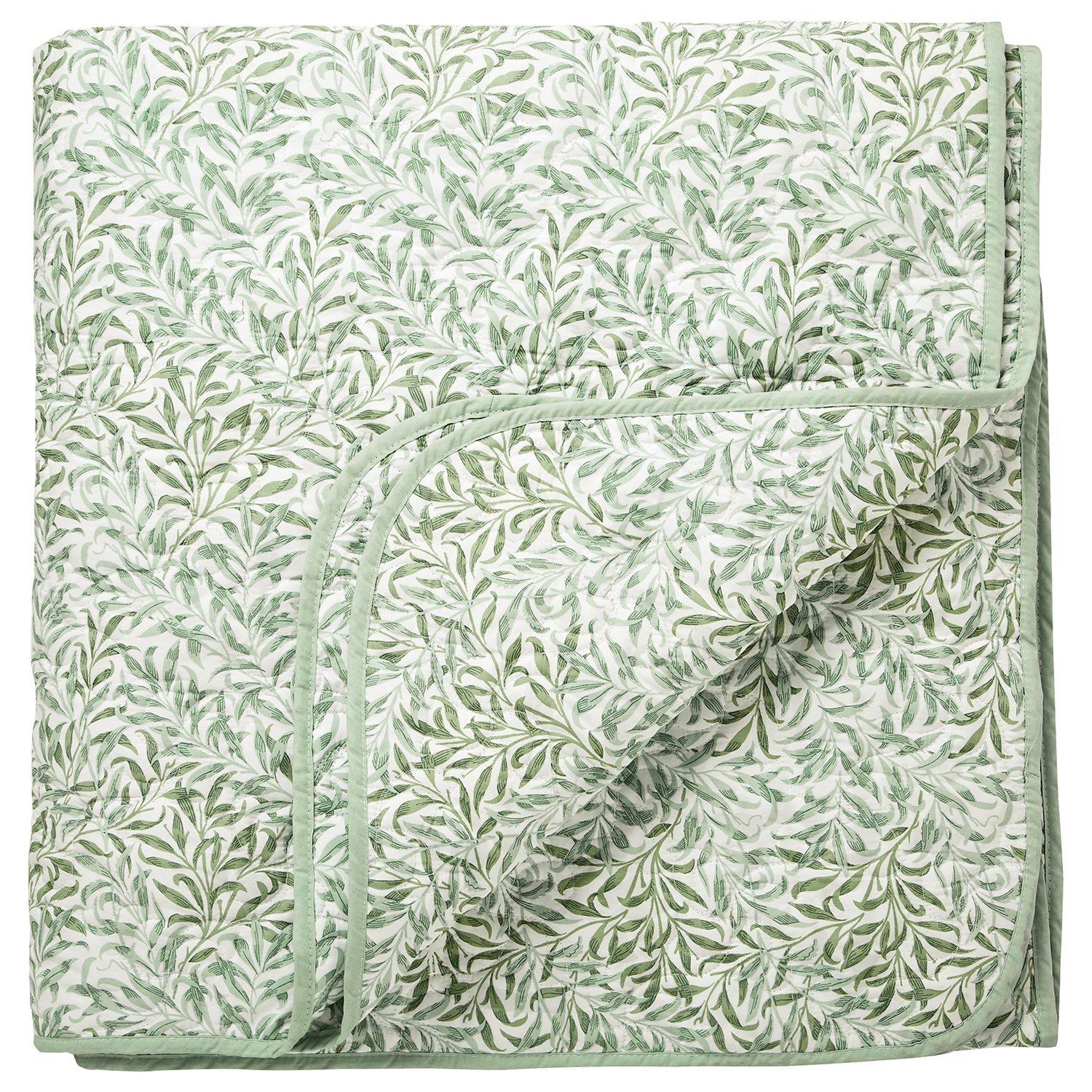 Morris & Co Willow Bough Bedspread, Green
