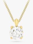 IBB 9ct Yellow Gold Cubic Zirconia Pendant Necklace