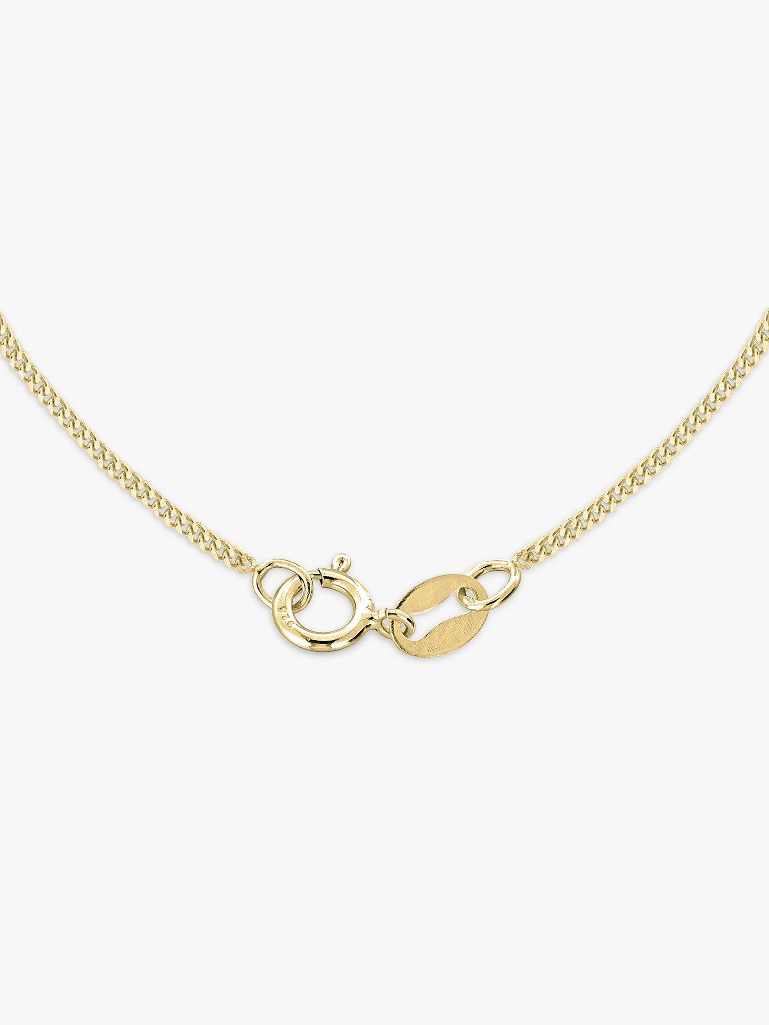 Product image 3 of 4, which shows IBB 9ct Yellow Gold Cubic Zirconia Pendant Necklace