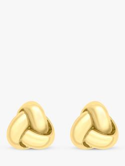 IBB 9ct Gold Knot Stud Earrings, Gold, Gold