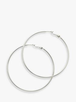 Melissa Odabash Large Hoop Earrings, Silver