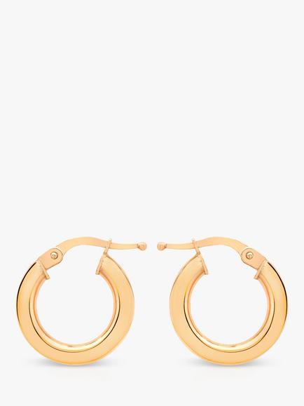 IBB 9ct Rose Gold Creole Earrings, Rose Gold, Rose Gold