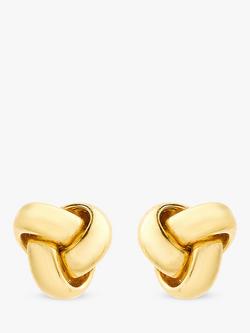 IBB 9ct Gold 8mm Knot Stud Earrings, Gold, Gold