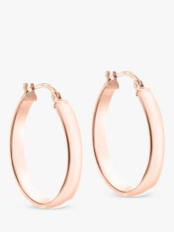 IBB 9ct Rose Gold Creole Earrings, Rose Gold, Rose Gold