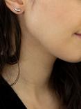 IBB 9ct White Gold Stud Earrings, White