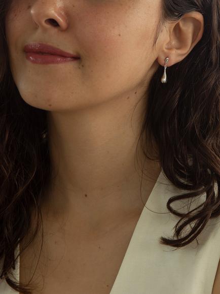 IBB 9ct White Gold Bell Drop Earrings, White Gold - view 2, White Gold