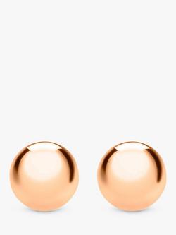 IBB 9ct Gold Ball Stud Earrings, 6mm, Rose Gold, Rose Gold