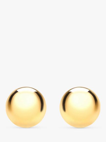 IBB 18ct Gold Ball Stud Earrings, Yellow Gold
