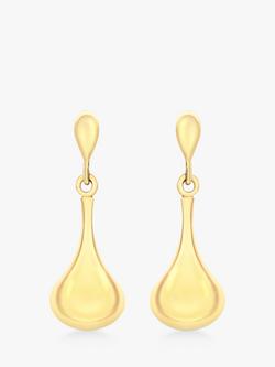IBB 9ct Gold Bell Drop Earrings, Gold, Gold