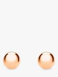 IBB 9ct Gold Ball Stud Earrings, 5mm, Rose Gold