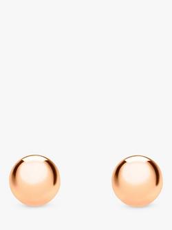 IBB 9ct Gold Ball Stud Earrings, 5mm, Rose Gold, Rose Gold