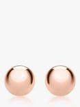 IBB 9ct Gold Ball Stud Earrings, Rose Gold