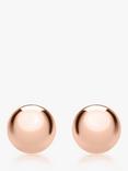 IBB 9ct Gold Ball Stud Earrings, Rose Gold