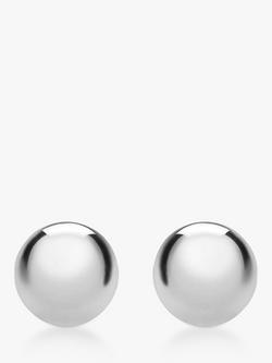 IBB 18ct Gold Ball Stud Earrings, 3mm, White Gold