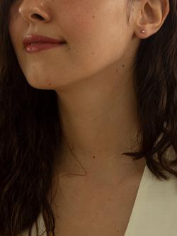 IBB 18ct Gold Ball Stud Earrings, 3mm - view 2, White Gold