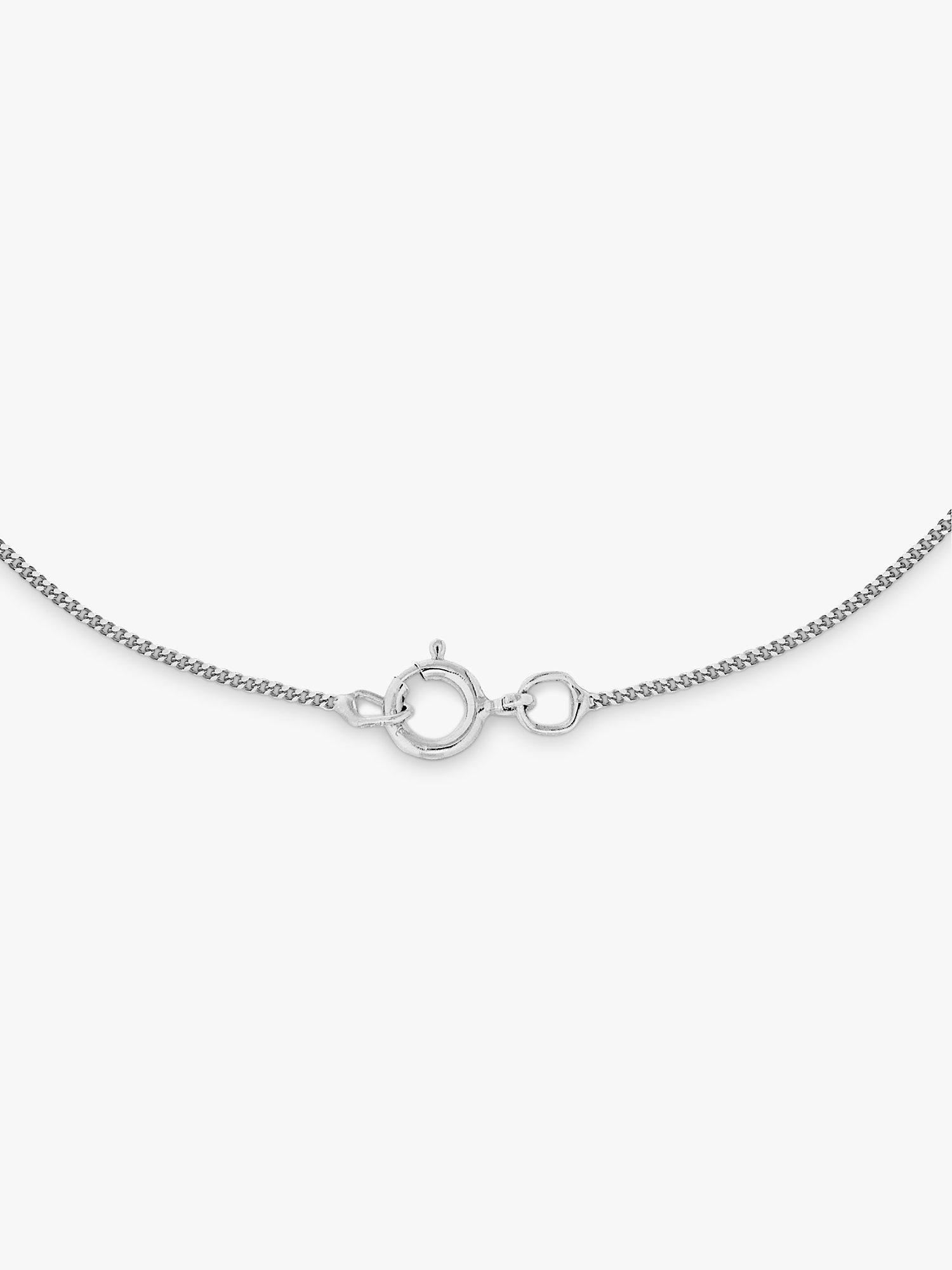 Product image 2 of 4, which shows IBB 9ct White Gold Twisted Cubic Zirconia Cross Pendant, White Gold