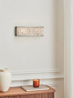 John Lewis Emilia Crystal Drum Wall Light - view 2, Clear