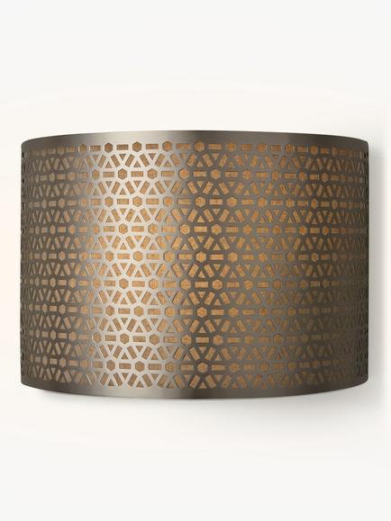John Lewis Meena Wall Light, Brushed Steel