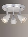 John Lewis Logan GU10 LED 3 Spotlight Ceiling Plate, White