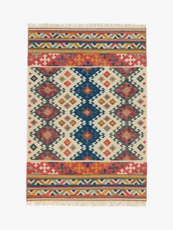 John Lewis Fusion Souk Kelim Rug, Blue