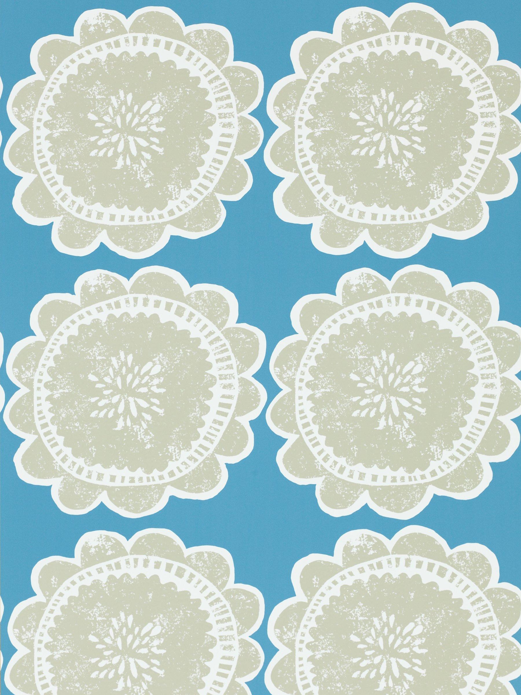 Scion Lotta Wallpaper, Cobalt/Putty, 111097